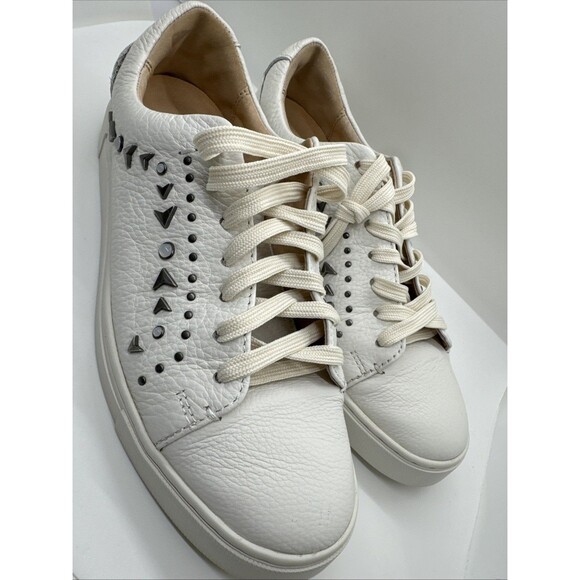 Frye Ivy Low Women Size 8.5 White Leather Casual Sneakers Shoes - Picture 8 of 12